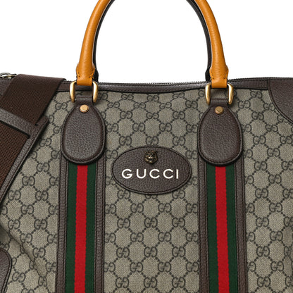 Gucci Soft GG Supreme Monogram Web Neo Vintage Duffle Bag Beige New Acero Crop 5 of 11
