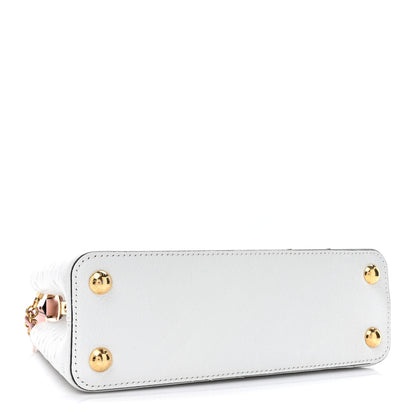 Louis Vuitton Ostrich Capucines BB White 4 of 9
