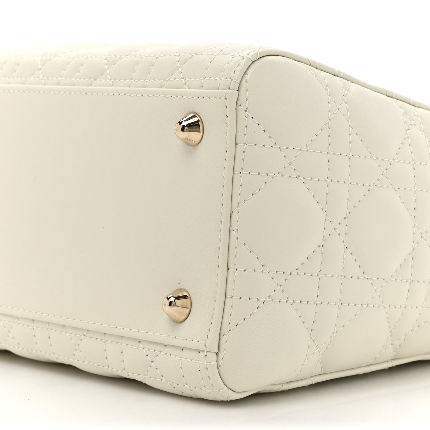 Lambskin Cannage Large Lady Dior White