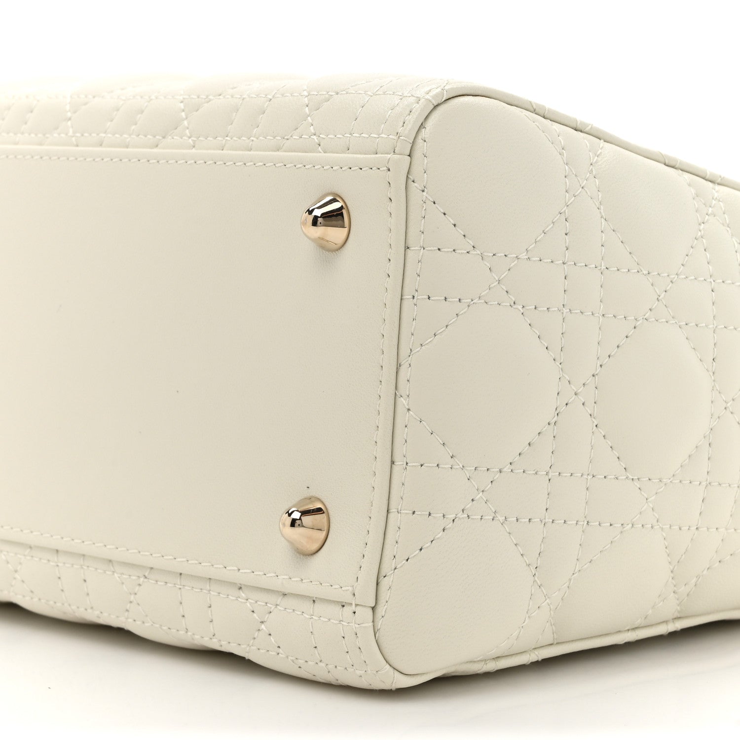 Christian Dior Lambskin Cannage Large Lady Dior White 9 of 13