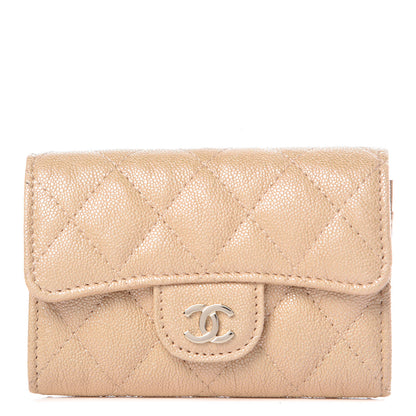 Chanel Iridescent Caviar Quilted Flap Card Holder Beige 1 of 9