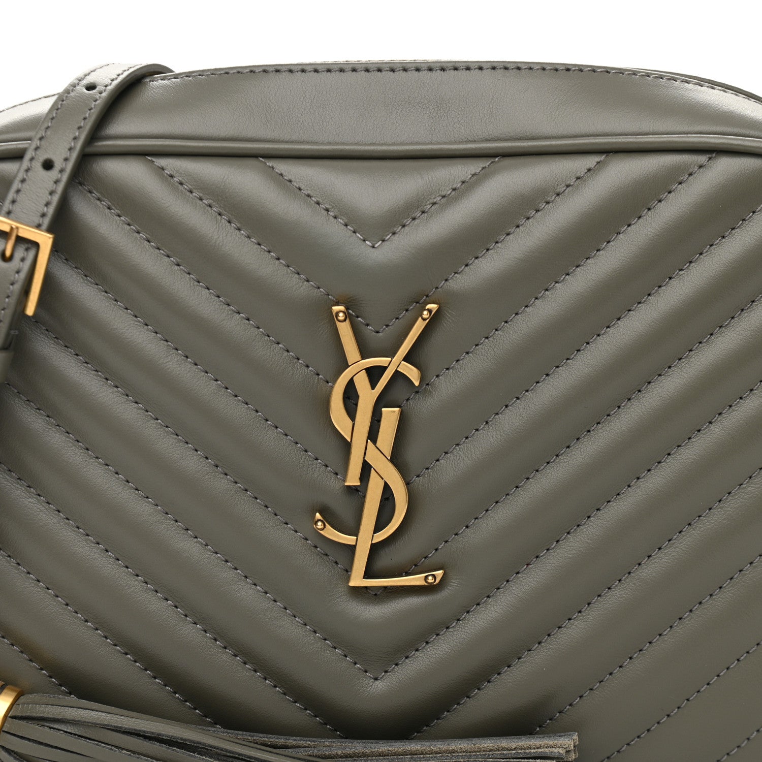 Saint Laurent Calfskin Matelasse Monogram Lou Camera Bag Seaweed 8 of 11