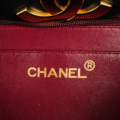 Chanel Lambskin Quilted XL Jumbo Single Flap Black 6 of 8