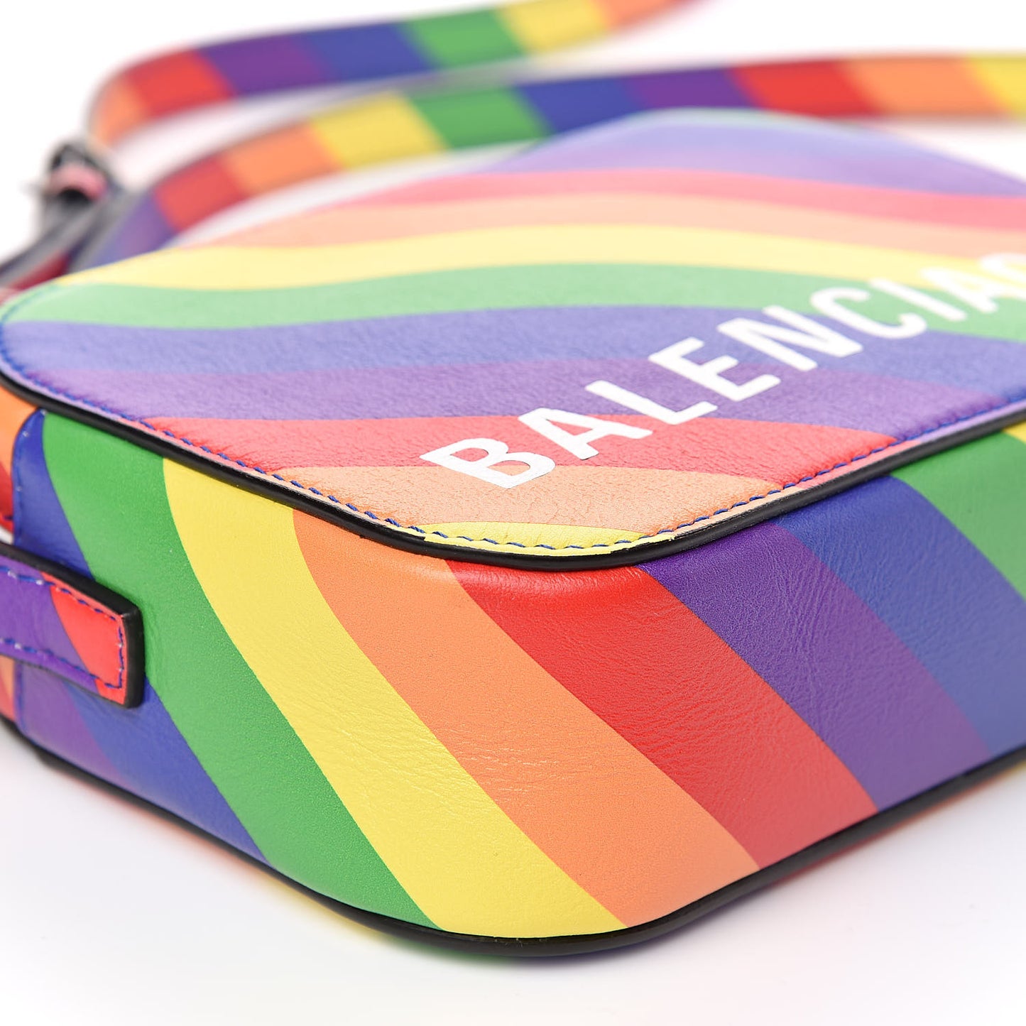 Smooth Calfskin Rainbow Logo XS Ville Camera Bag Multicolor