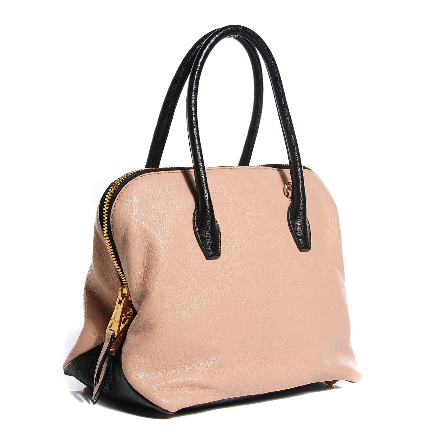 Miu Miu Goatskin Madras Top Handle Tote Cammeo Nero Black 3 of 8