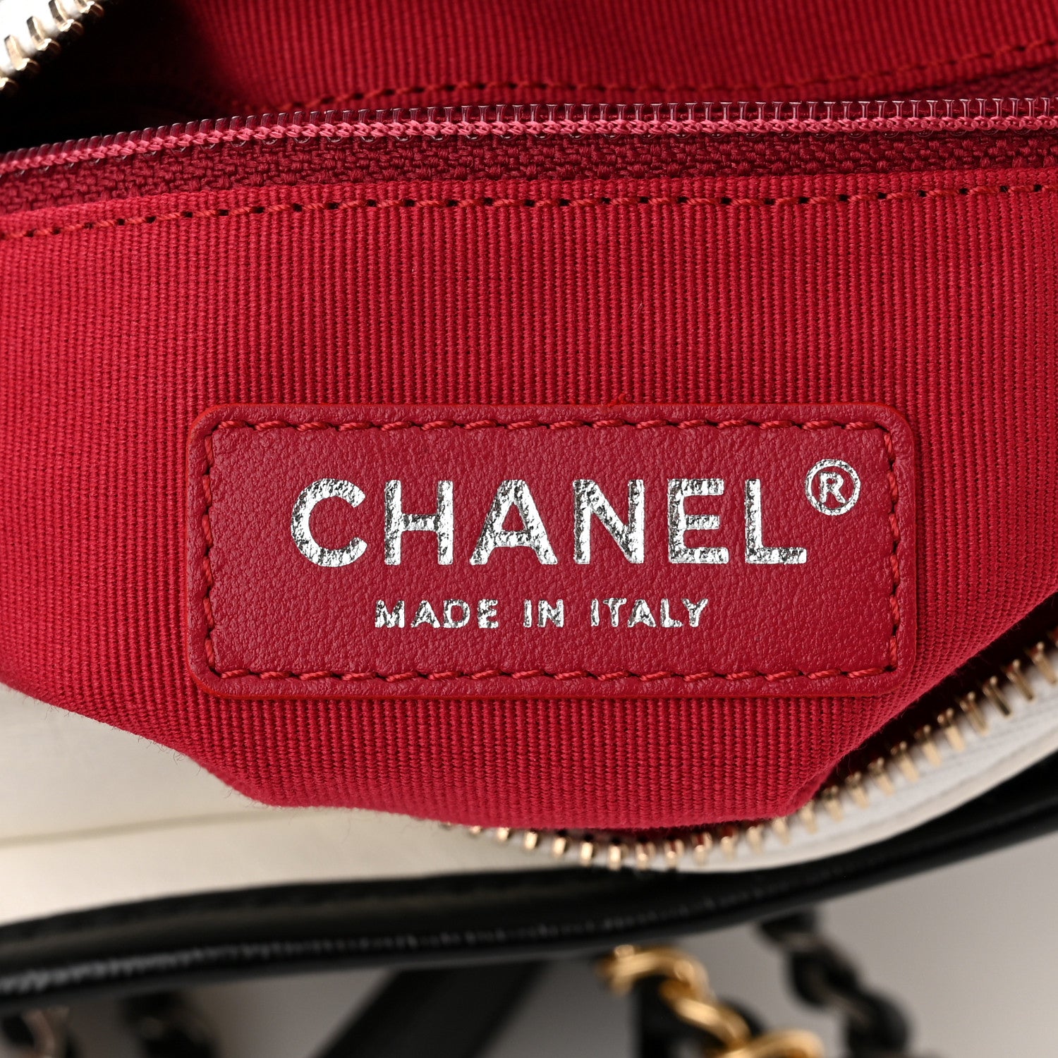 Chanel Aged Calfskin Quilted Small Gabrielle Hobo Black White 6 of 11
