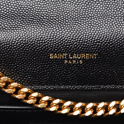 Saint Laurent Grain De Poudre Small Monogram Kate Satchel Black 5 of 9