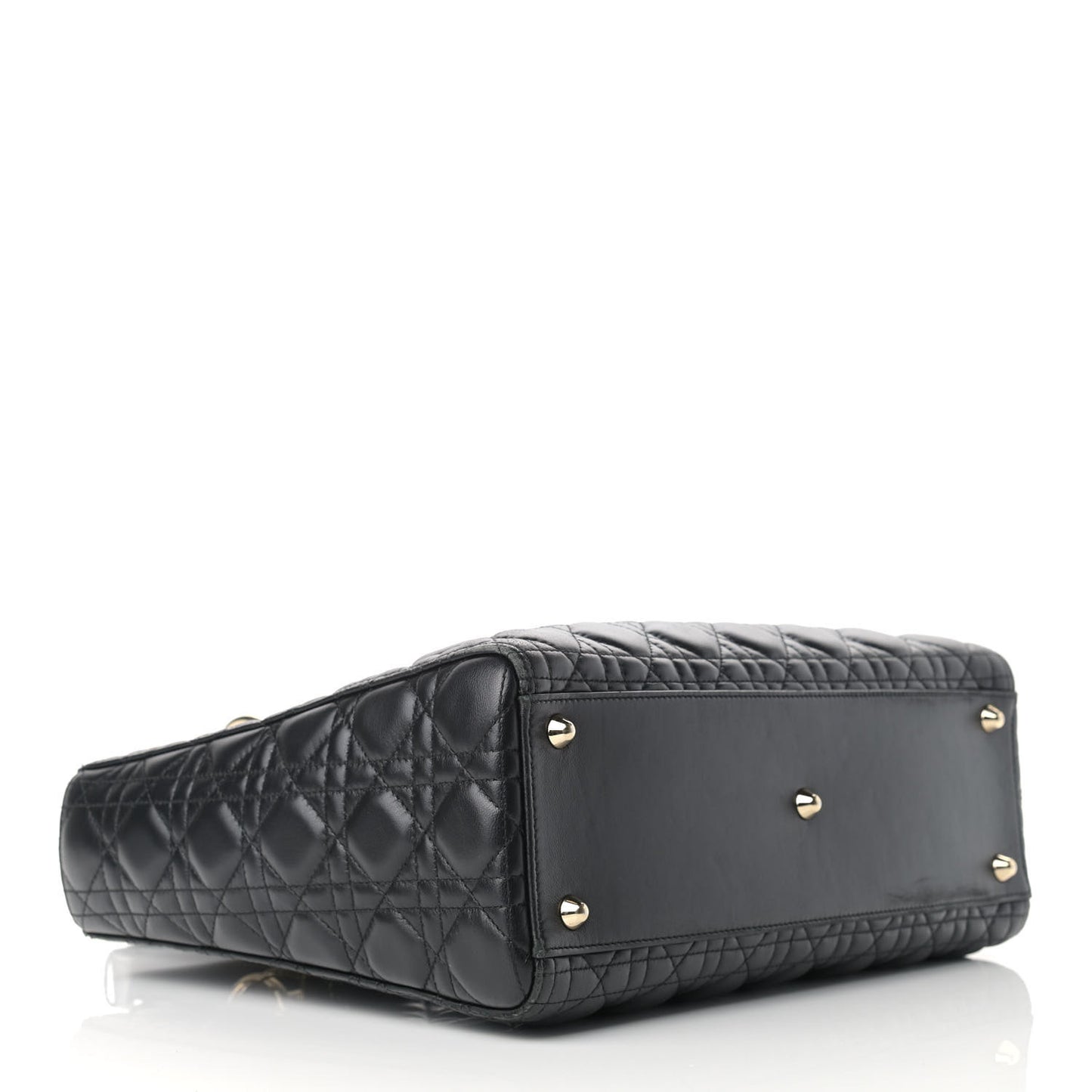 Lambskin Cannage Large Lady Dior Black