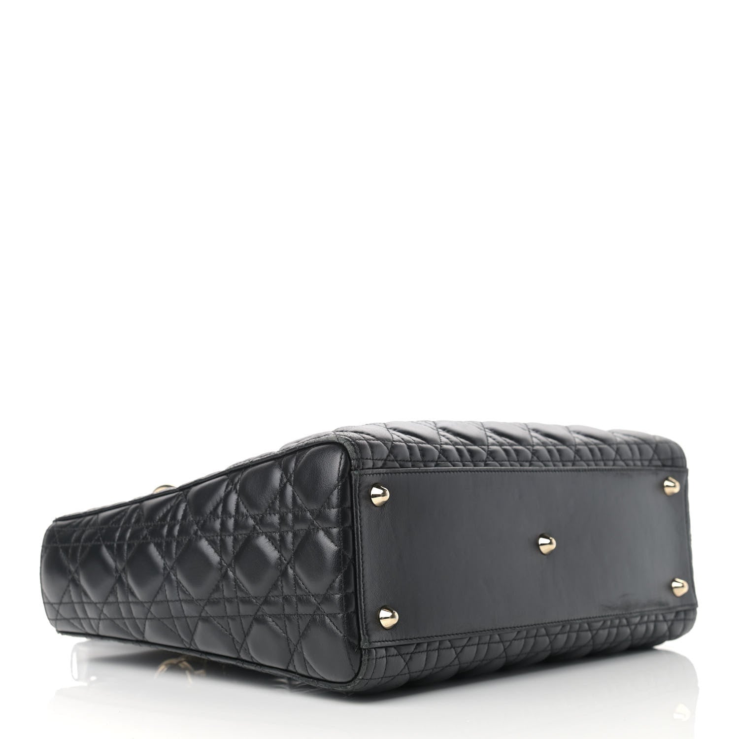 Christian Dior Lambskin Cannage Large Lady Dior Black 4 of 20