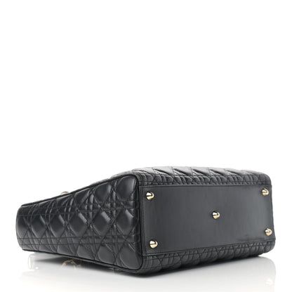 Christian Dior Lambskin Cannage Large Lady Dior Black 4 of 20