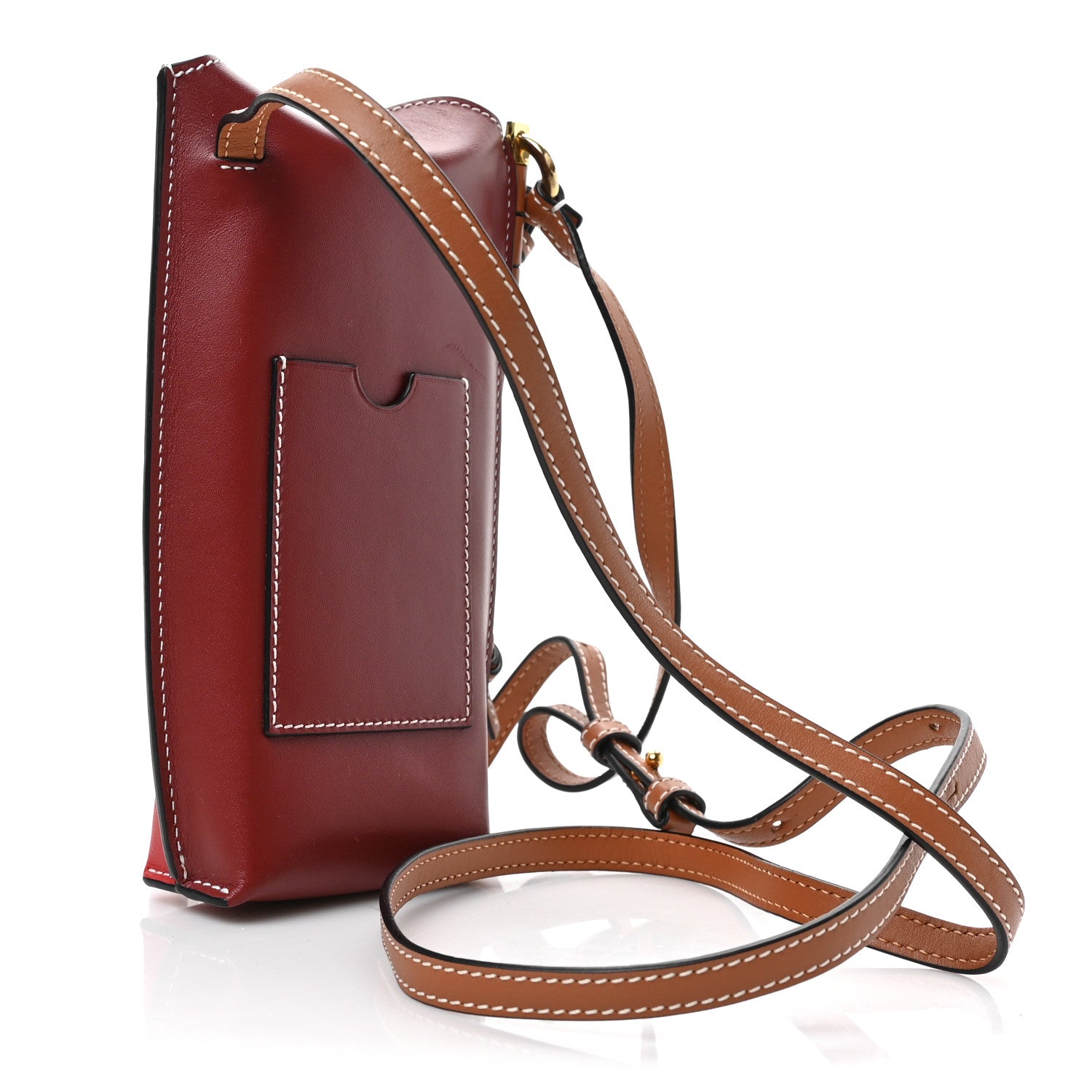 Loewe Smooth Calfskin Gate Pocket Scarlet Burnt Red Tan 3 of 9