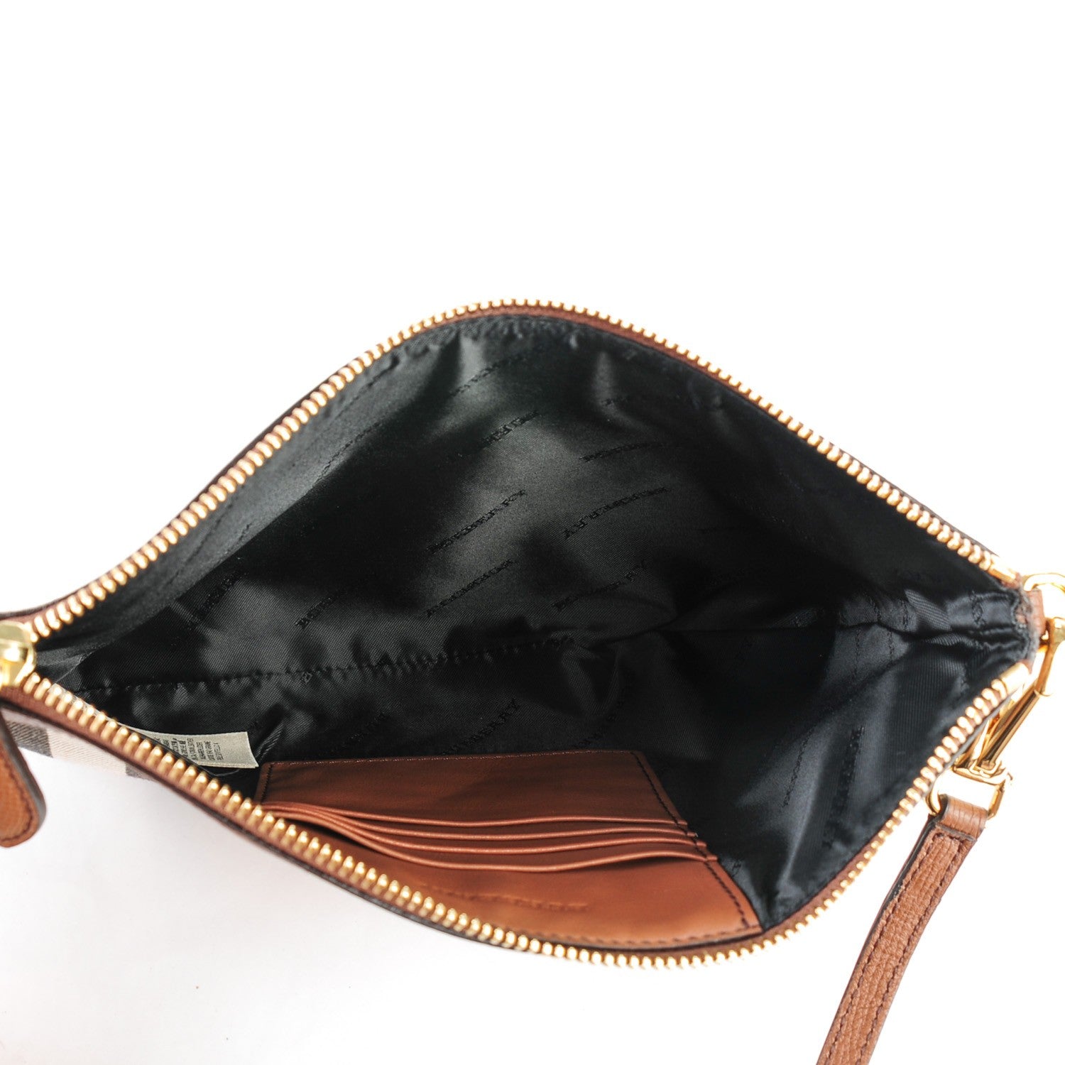 Burberry House Check Derby Peyton Crossbody Clutch Bag Tan 5 of 8