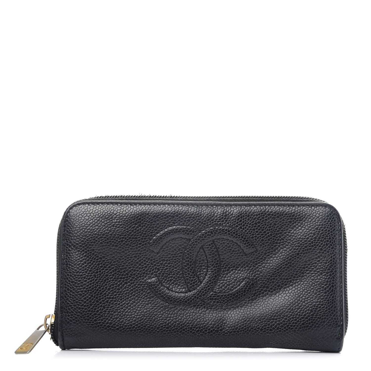 Chanel Caviar Large Timeless CC Zip Around Wallet Black 1 of 8