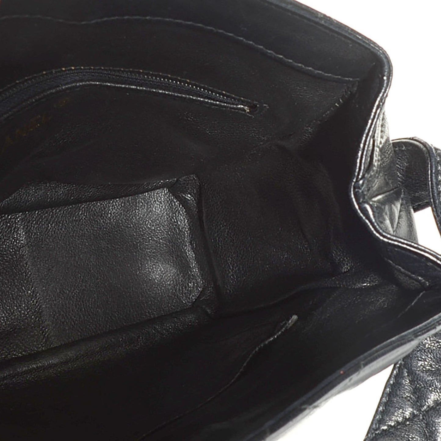 Lambskin Quilted Shoulder Bag Black