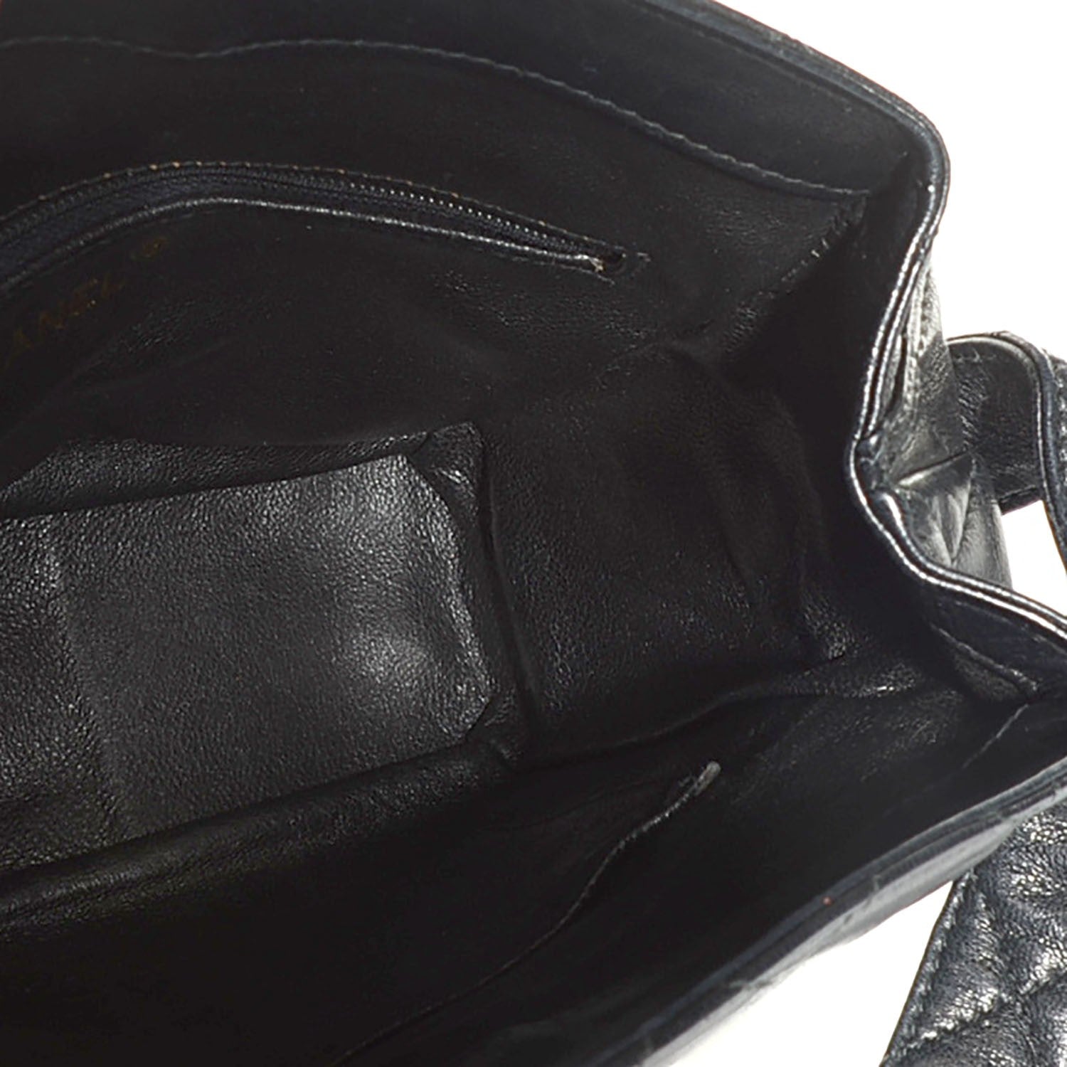 Chanel Lambskin Quilted Shoulder Bag Black 5 of 9