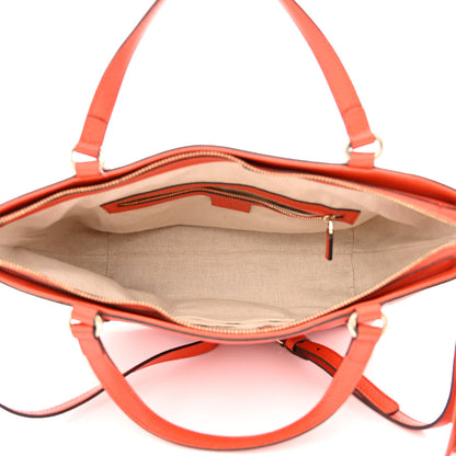 Gucci Pebbled Calfskin Small Soho Top Handle Bag Sun Orange 5 of 13
