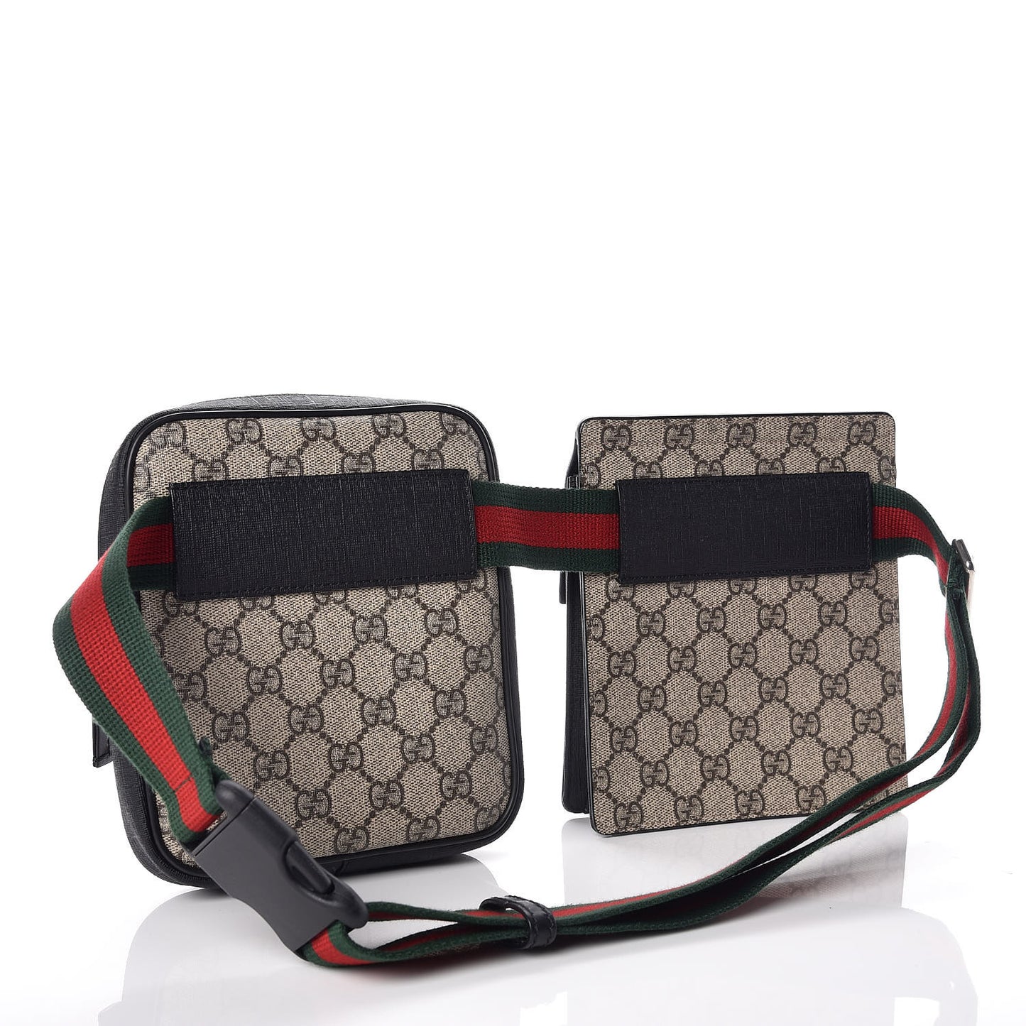 GG Supreme Monogram Web Belt Bag Black