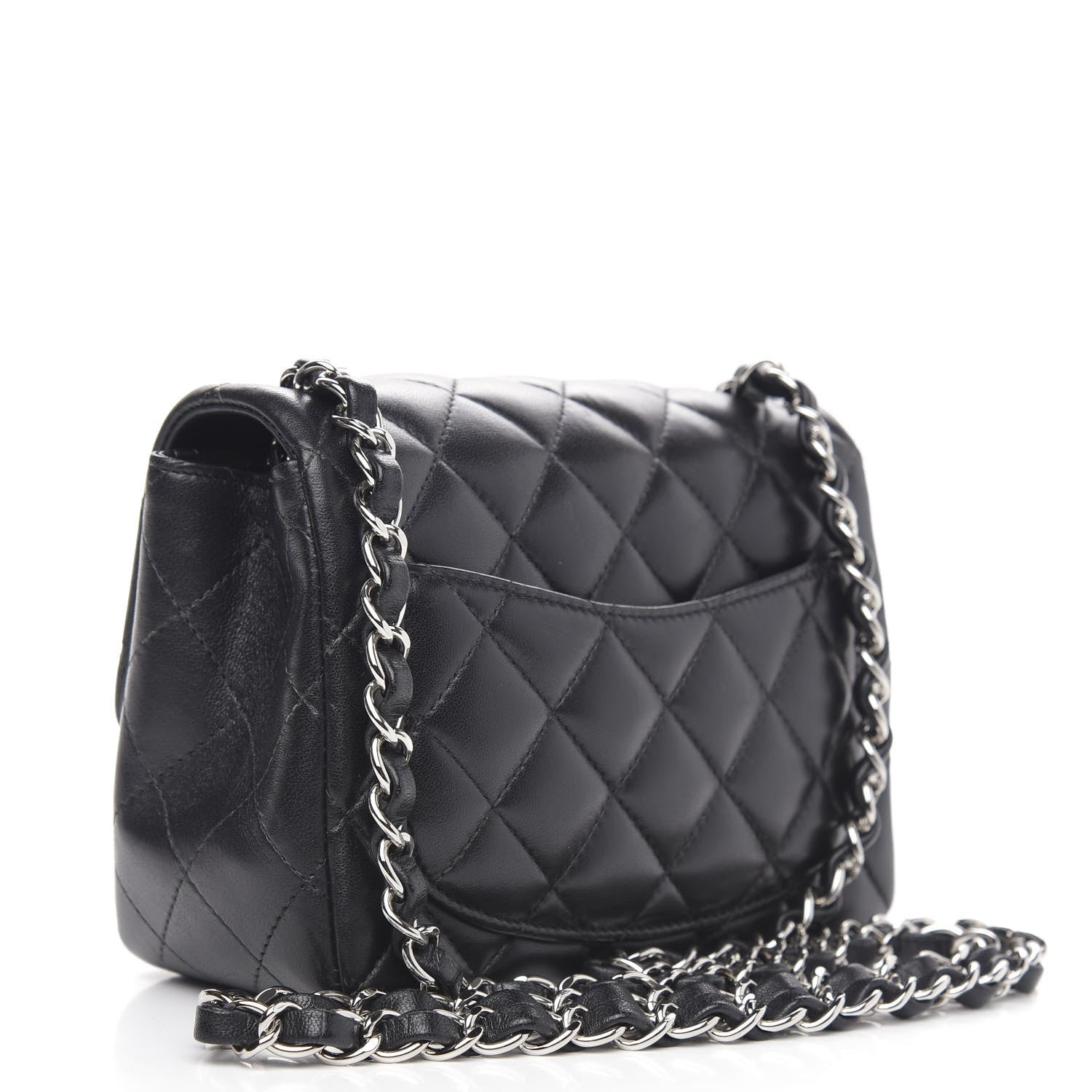 Chanel Lambskin Quilted Mini Square Flap Black 3 of 15