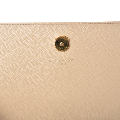 Saint Laurent Grain De Poudre Medium Monogram Kate Satchel Nude Powder 6 of 9