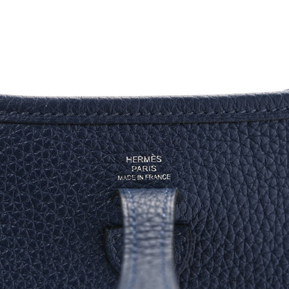 Hermes Taurillon Clemence Amazone Sangle Cavale Evelyne TPM Bleu Nuit Bleu Encre Cuivre 6 of 8