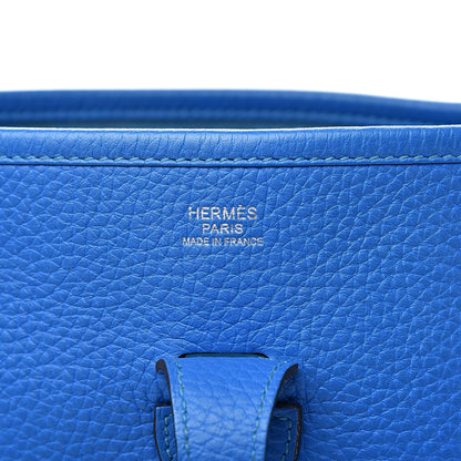 Hermes Taurillon Clemence Evelyne III PM Bleu Hydra 6 of 16