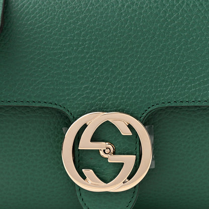Gucci Dollar Calfskin Interlocking G Crossbody Bag Emerald 8 of 10
