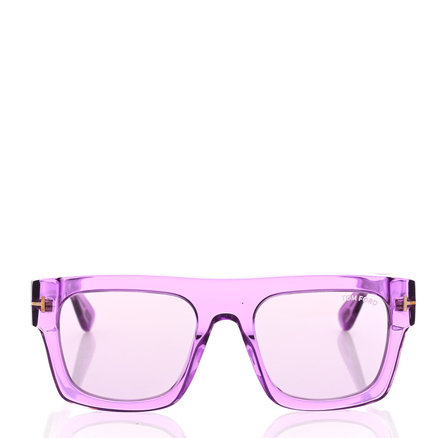 Tom Ford Acetate Fausto Sunglasses TF711 Transparent Pink 2 of 8