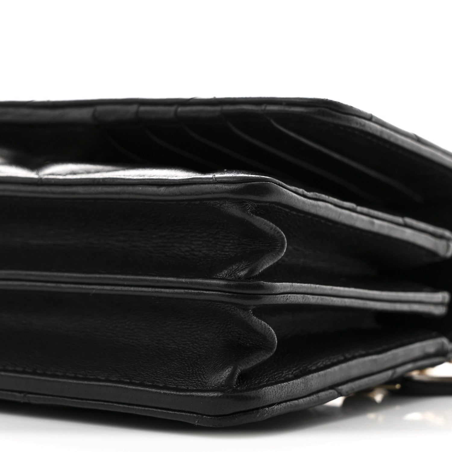 Chanel Lambskin Enamel Quilted Pending CC Clutch With Chain Black 11 of 11