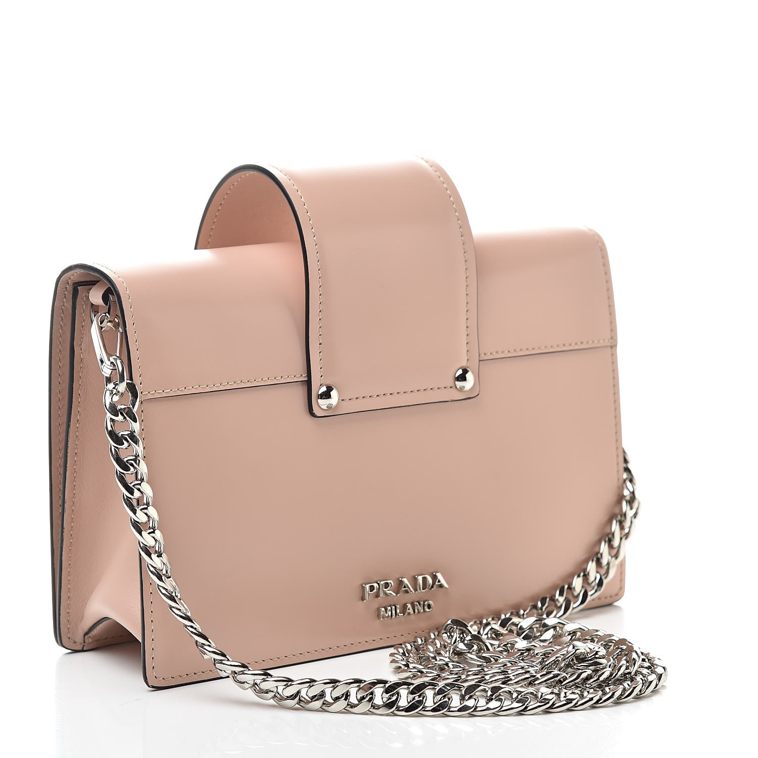Prada Spazzolato Soft Calfskin Plex Ribbon Bag Pesco 3 of 11