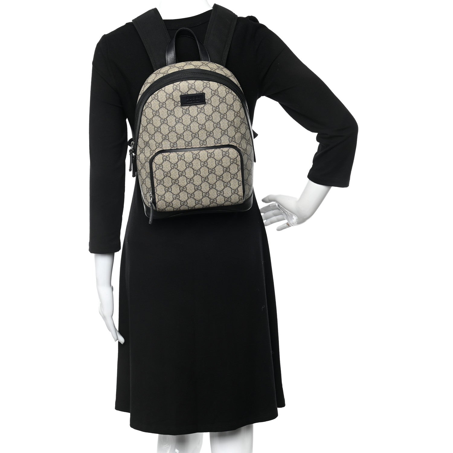 Gucci GG Supreme Monogram Small Eden Day Backpack Black 2 of 11