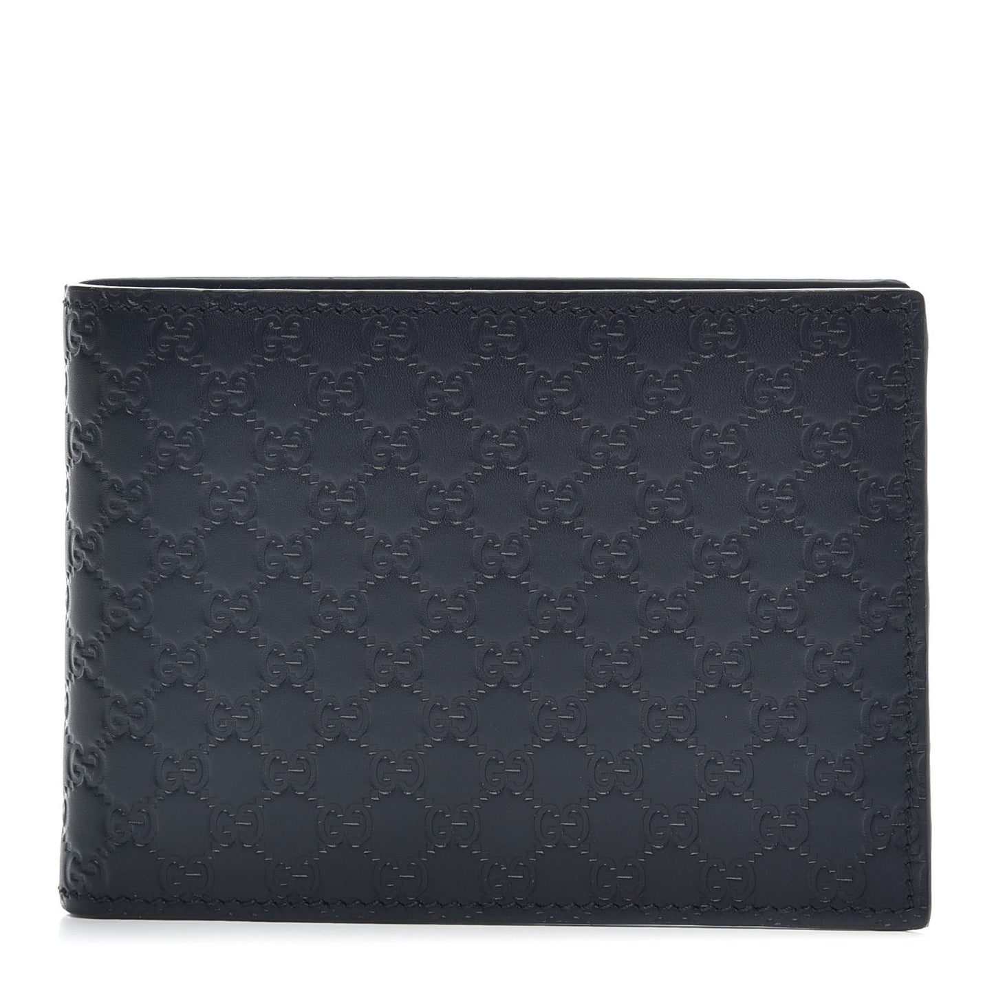 Microguccissima Bi-Fold Wallet Navy Blue