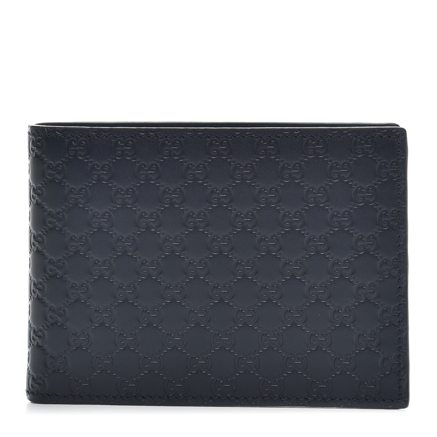Gucci Microguccissima Bi-Fold Wallet Navy Blue 1 of 9