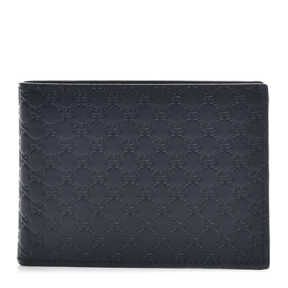 Gucci Microguccissima Bi-Fold Wallet Navy Blue 1 of 9