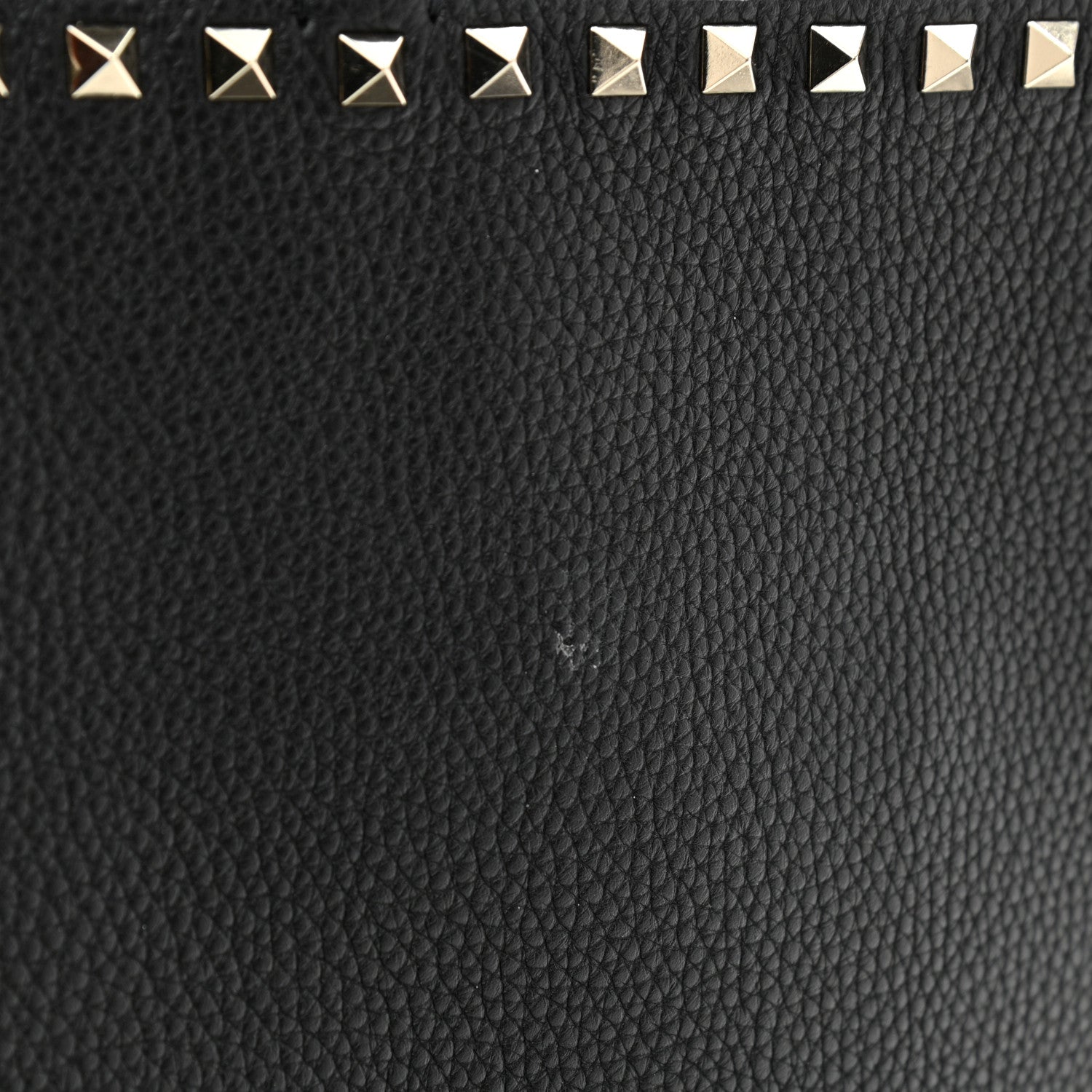 Valentino Garavani Grained Calfskin Rockstud Shoulder Tote Black 10 of 10