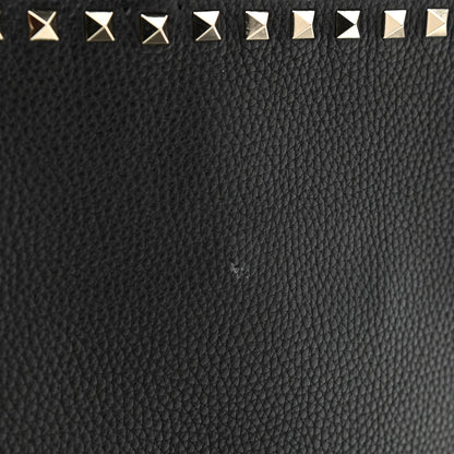 Valentino Garavani Grained Calfskin Rockstud Shoulder Tote Black 10 of 10