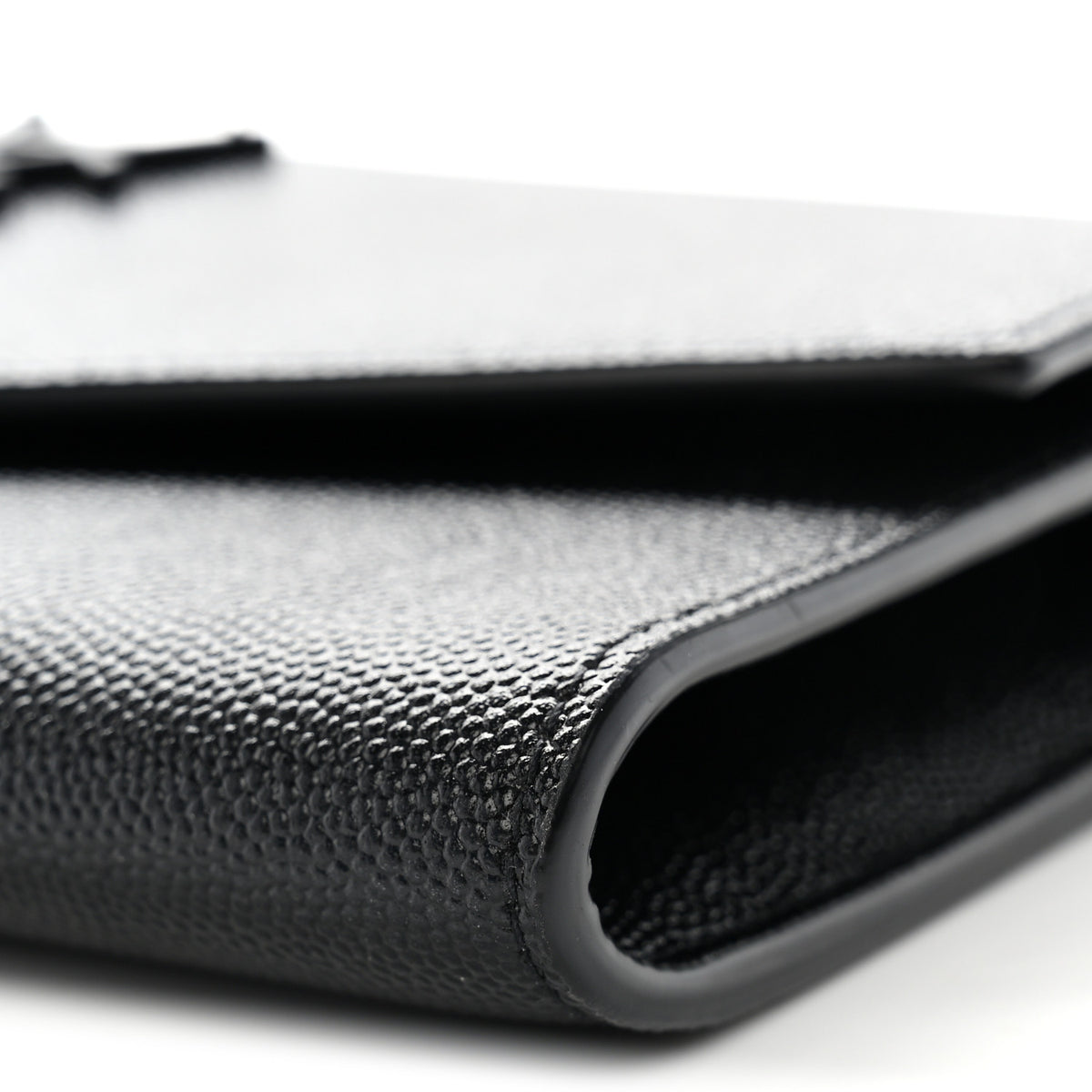 Saint Laurent Grain De Poudre Monochrome Uptown Chain Wallet Black 10 of 11