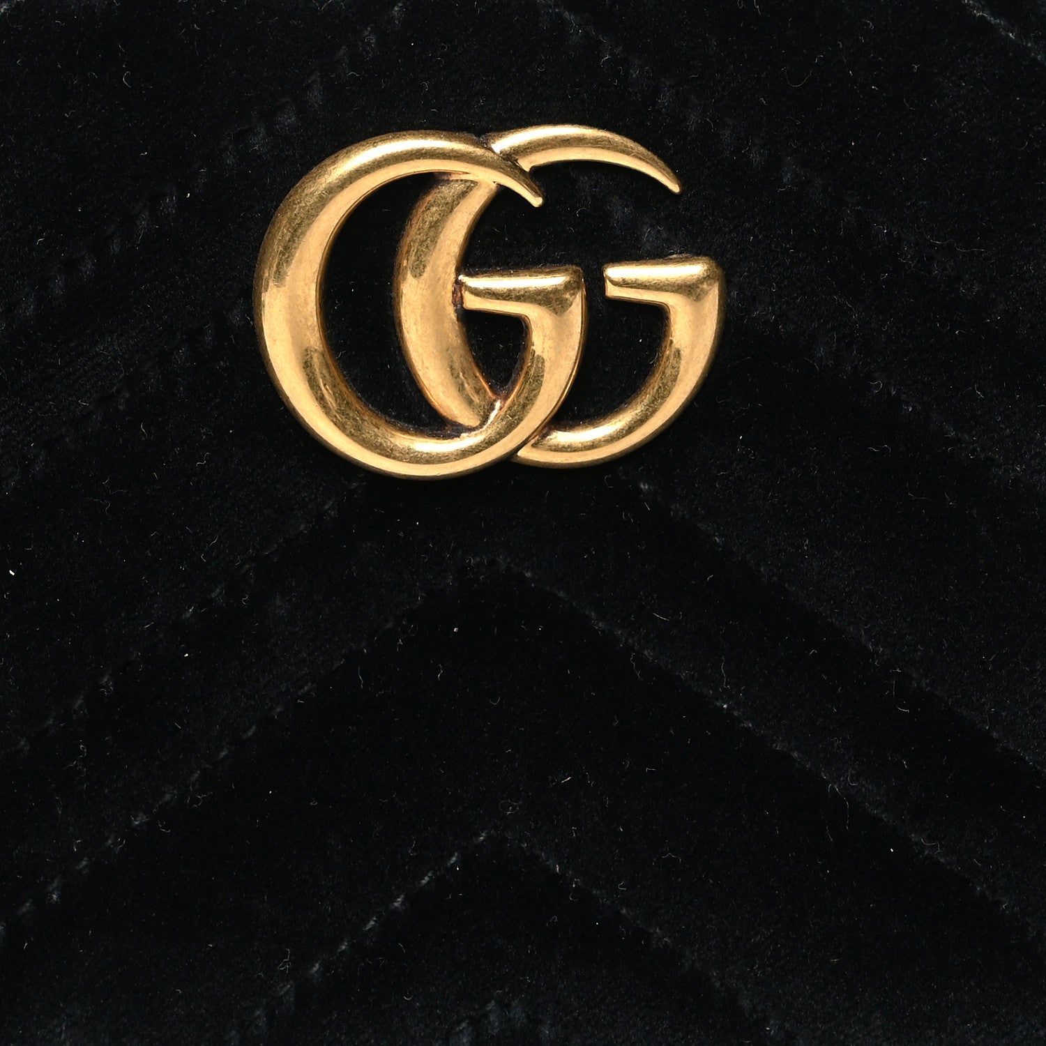 Gucci Velvet Matelasse GG Marmont Belt Bag 95 38 Black 9 of 12