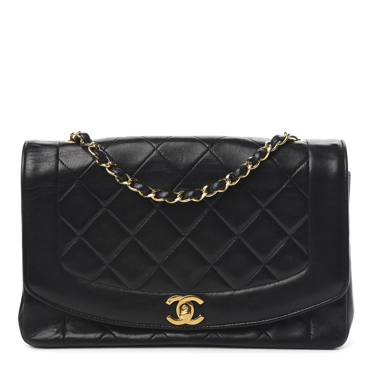 Chanel Lambskin Quilted Medium Single Flap Black 1 of 9