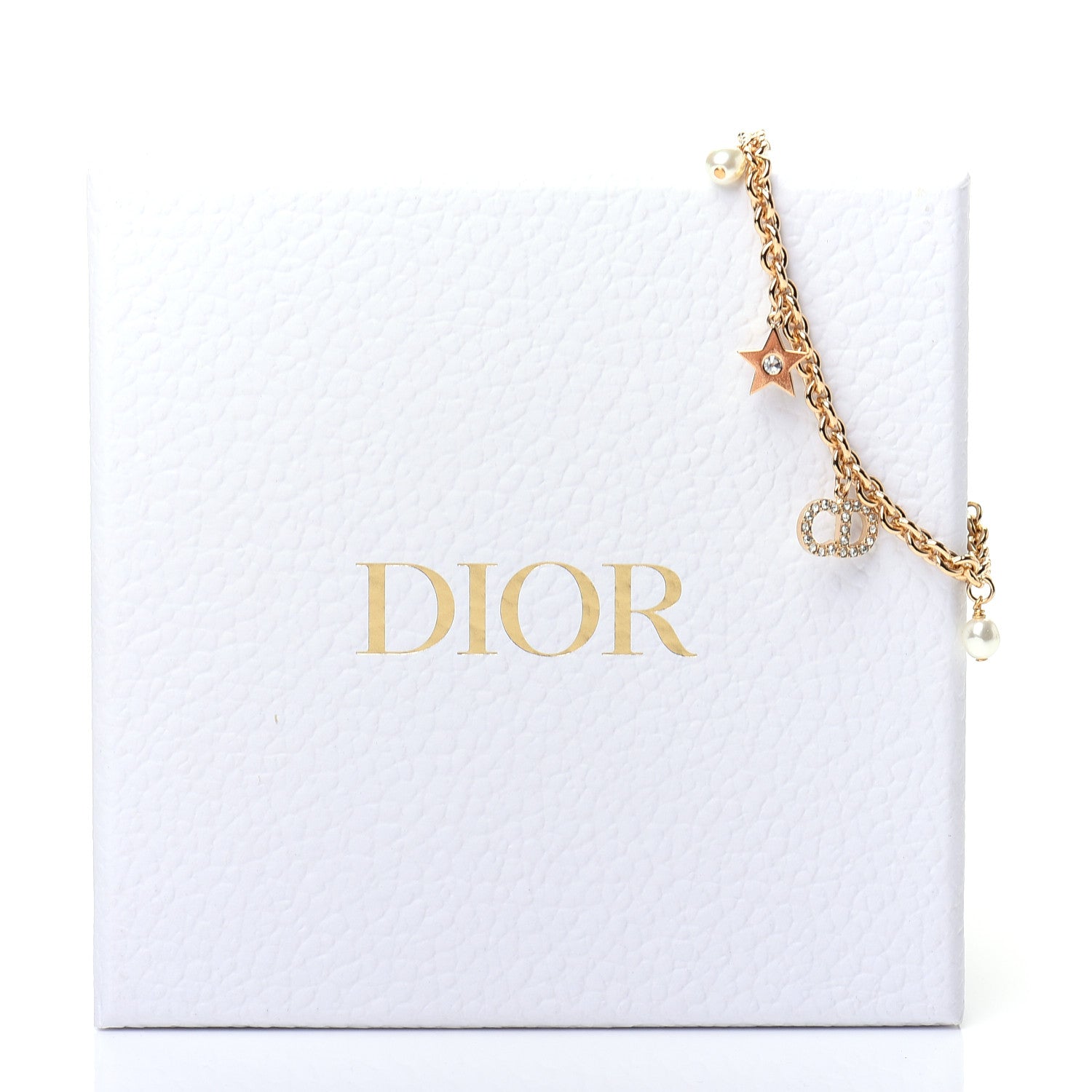 Christian Dior CD Crystal Heart Bracelet Gold 5 of 5
