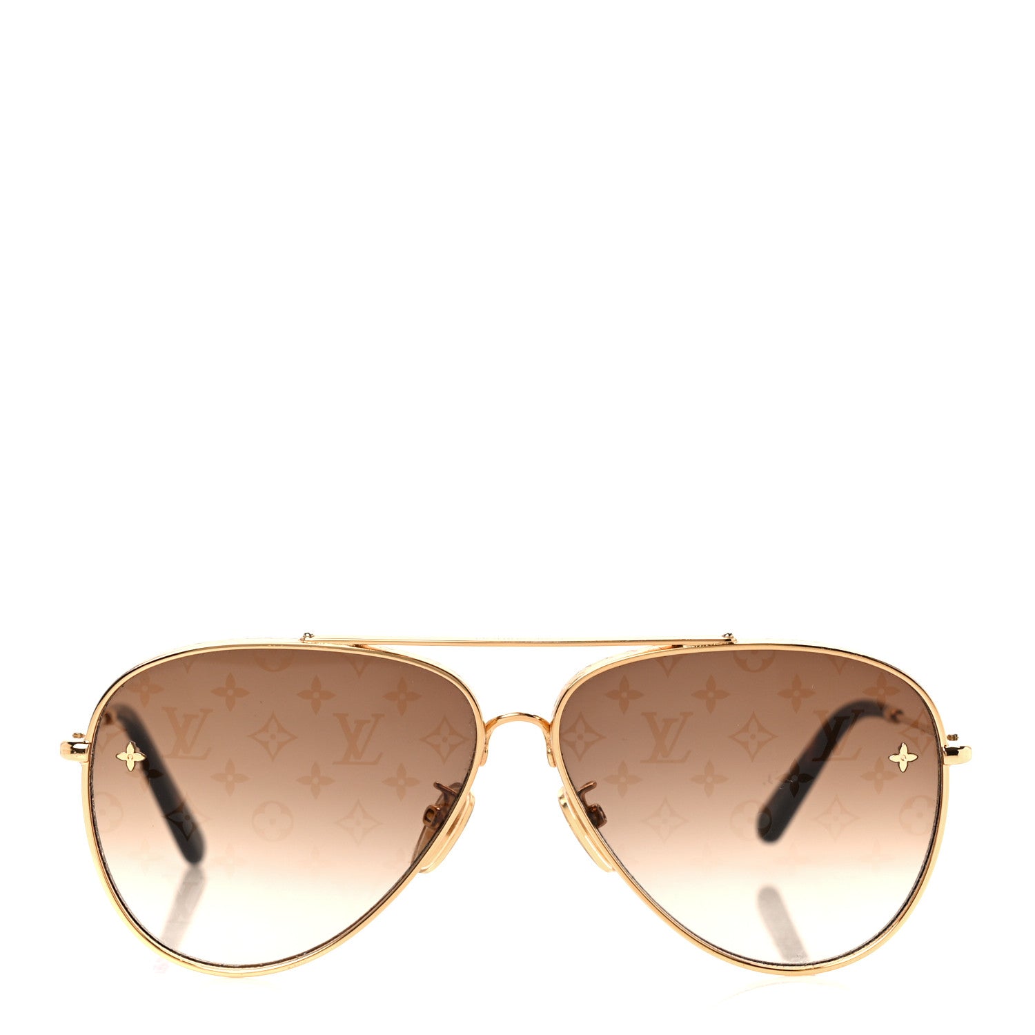 Louis Vuitton Metal The LV Pilot Sunglasses Z1620U Gradient Brown Monogram 2 of 9