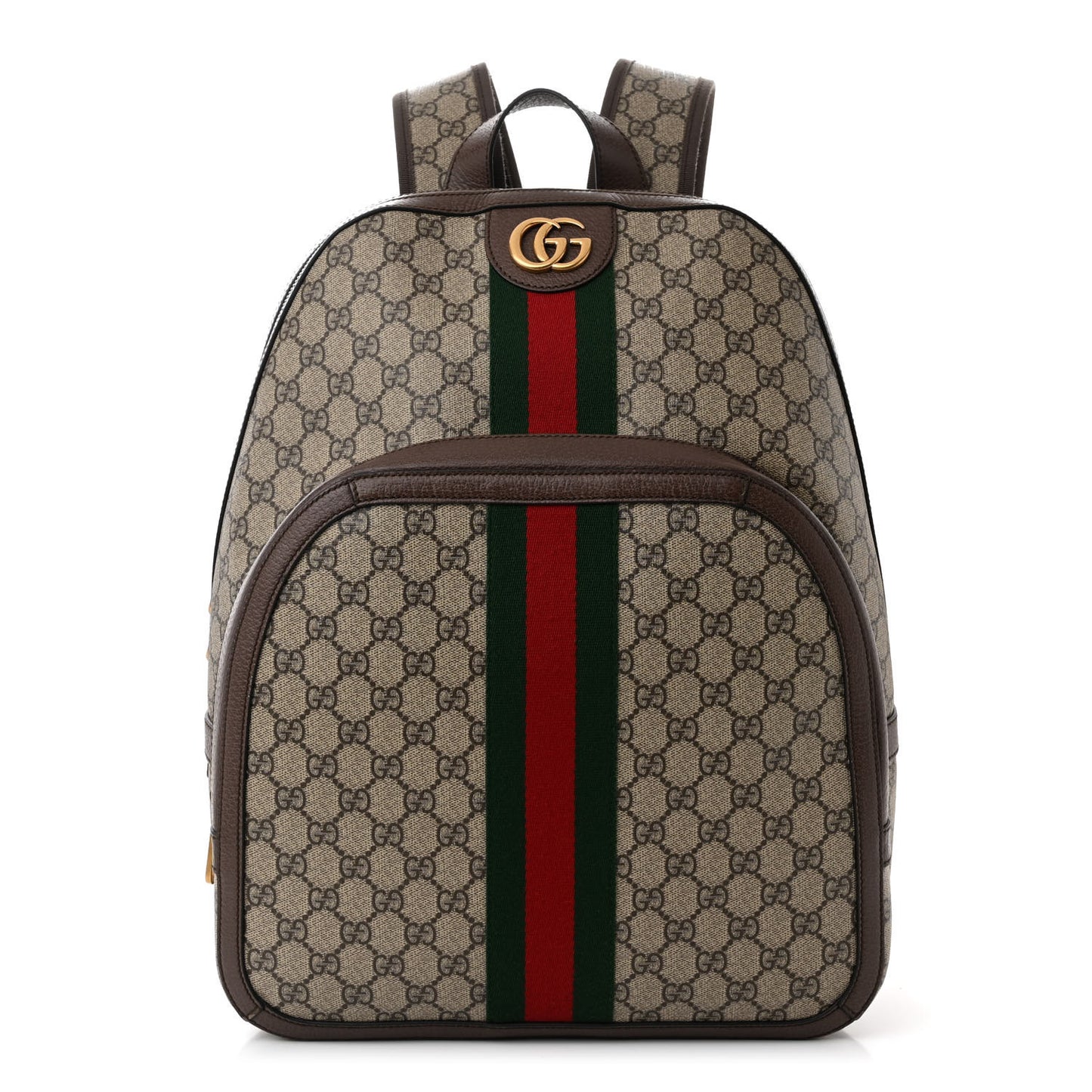GG Supreme Monogram Medium Ophidia Day Backpack Brown