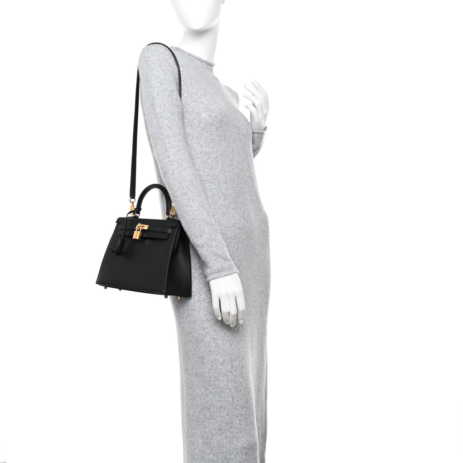 Hermes Epsom Kelly Sellier 25 Black 2 of 11