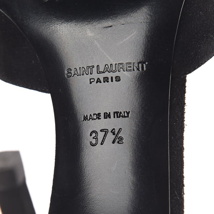 Saint Laurent Kid Scamosciato Classic Paris 80 Skinny Pumps 37.5 Black 9 of 14
