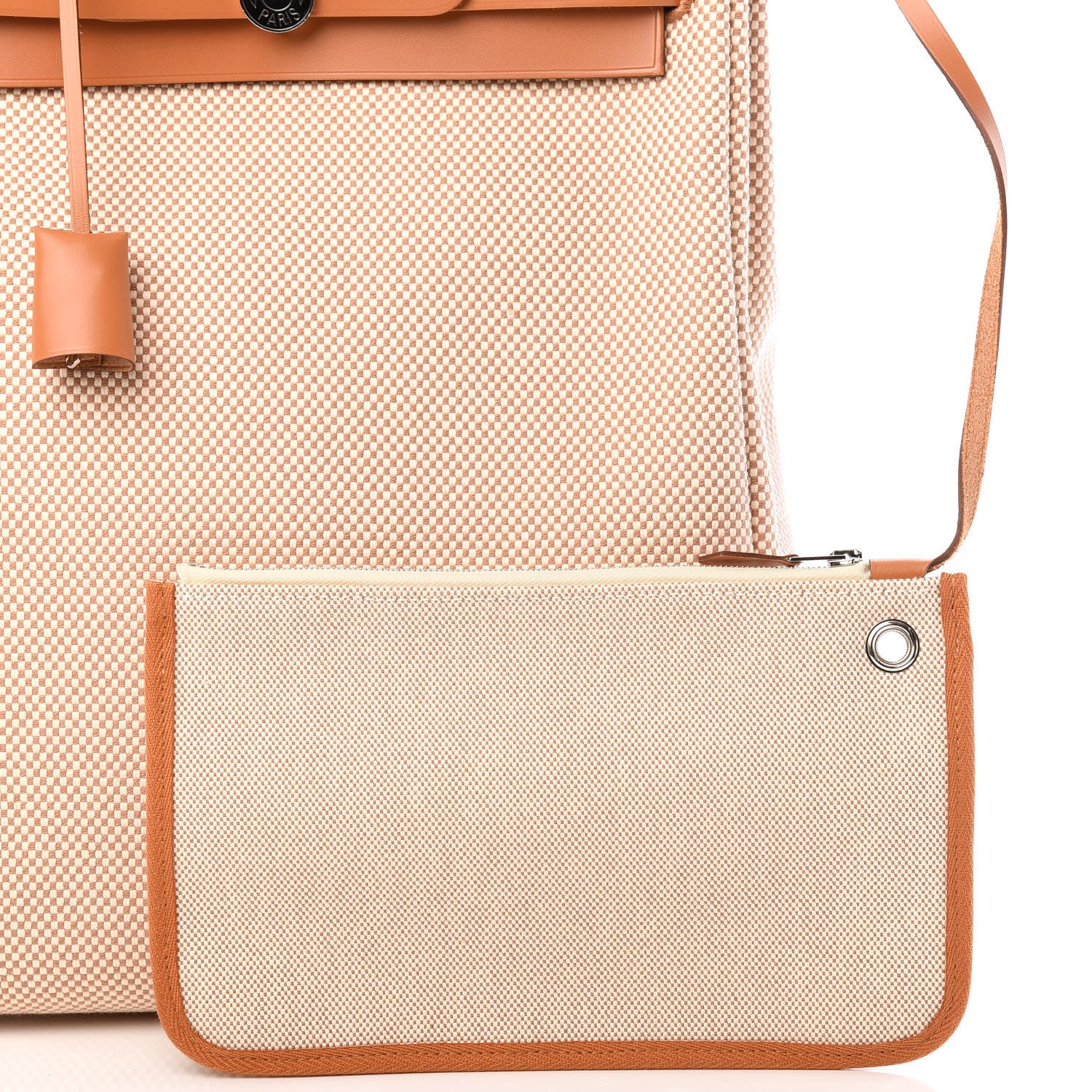 Hermes Vache Hunter Criss Viking Herbag a Dos Retourne Backpack Ecru Beige Naturel 10 of 11