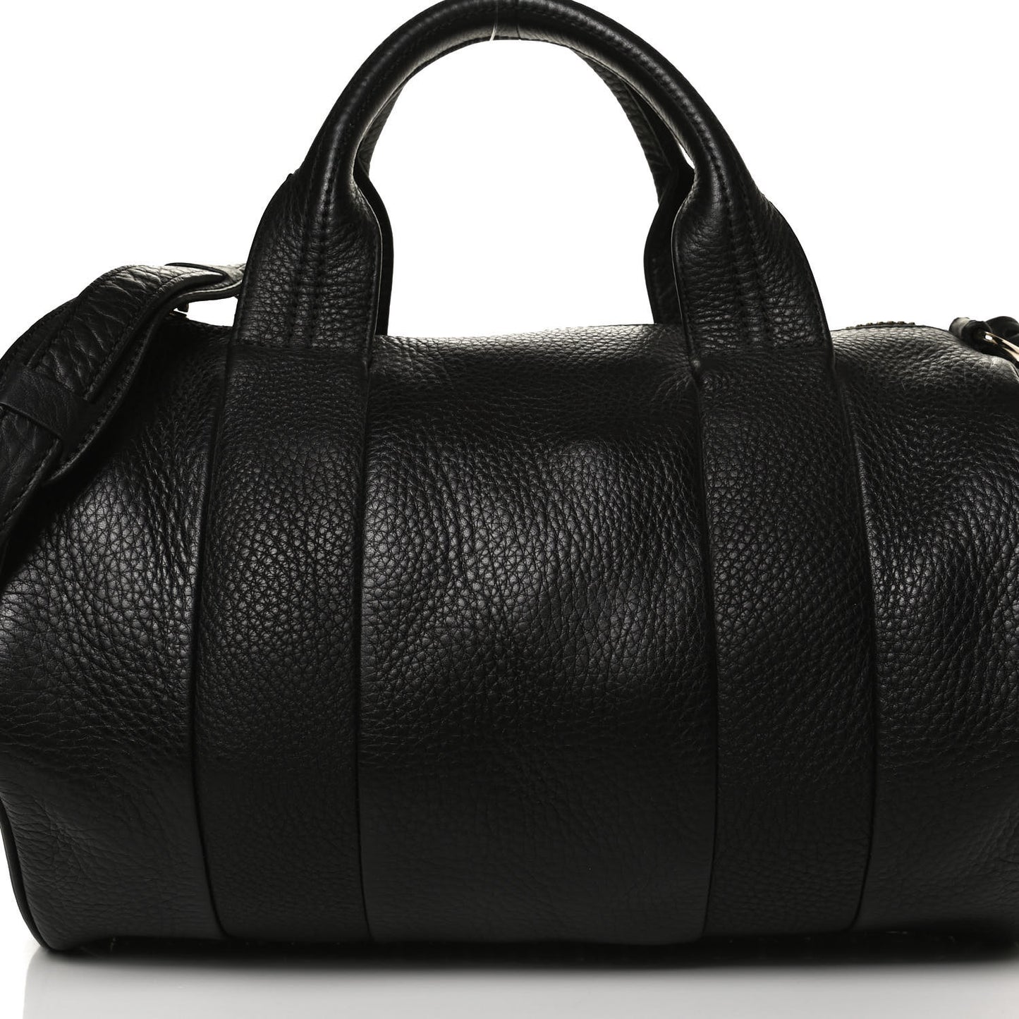 Pebbled Lambskin Rocco Black Pale Gold Hardware