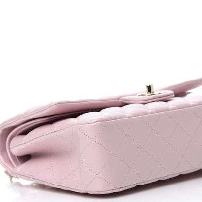 Chanel Iridescent Calfskin Quilted Medium Double Flap Light Pink 6 of 12