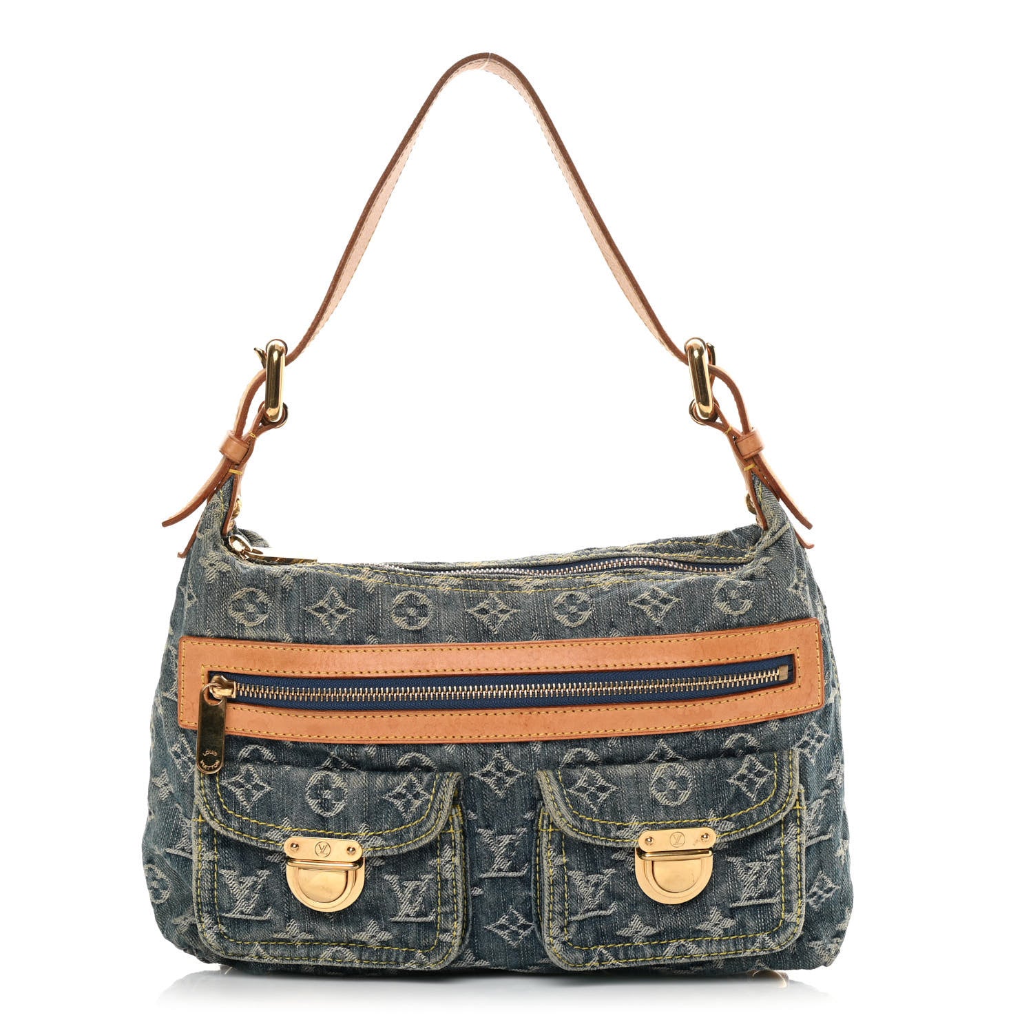 Louis Vuitton Monogram Denim Baggy PM Blue 1 of 14