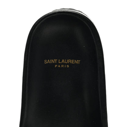 Saint Laurent Calfskin Monogram Jimmy Joan Slide Sandals 43 Black 7 of 9