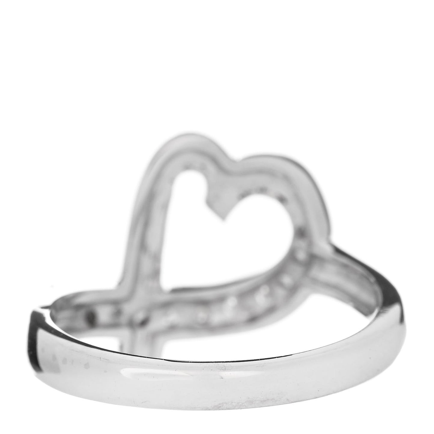18K White Gold Diamond Paloma Picasso Loving Heart Ring 50 5.5