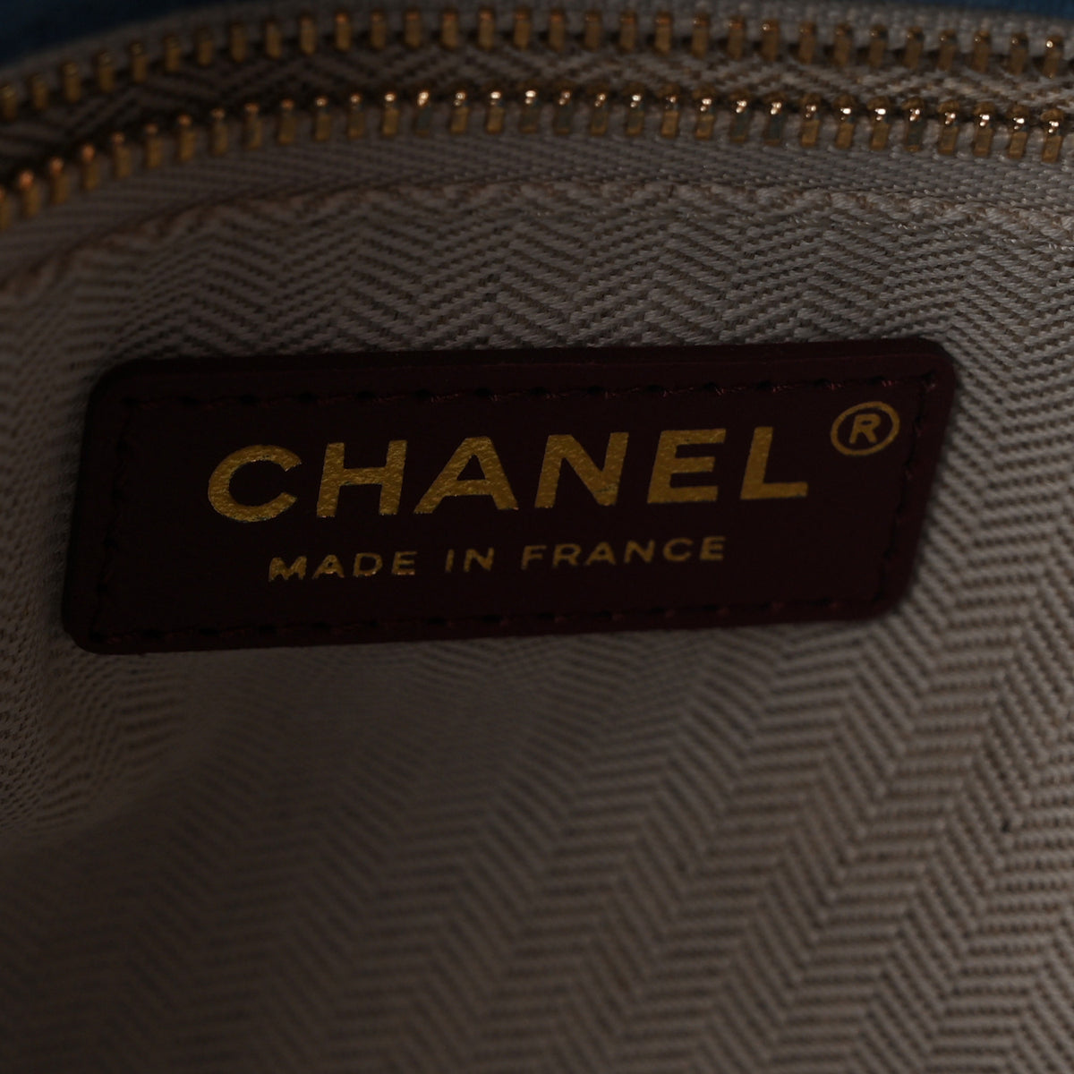 Chanel Suede Quilted Neo Cabas Small Shopping Tote Blue 7 of 11